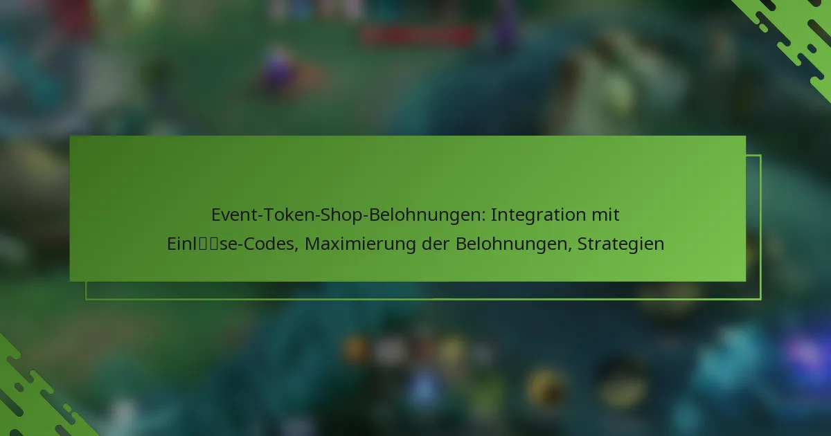 Event-Token-Shop-Belohnungen: Integration mit Einlöse-Codes, Maximierung der Belohnungen, Strategien